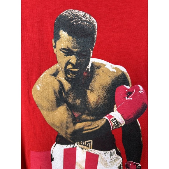 Vintage Fubu Platinum Muhammad Ali Longsleeve Tee Y2K Size 2XL Red 90s - Picture 7 of 10